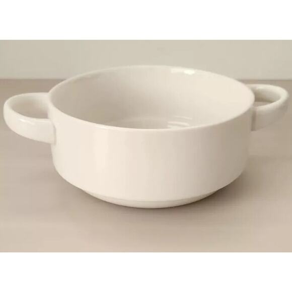 Set of 5 Sweese Porcelain Stackable Minimalist Multipurpose Bowls with Handles - Picture 11 of 16